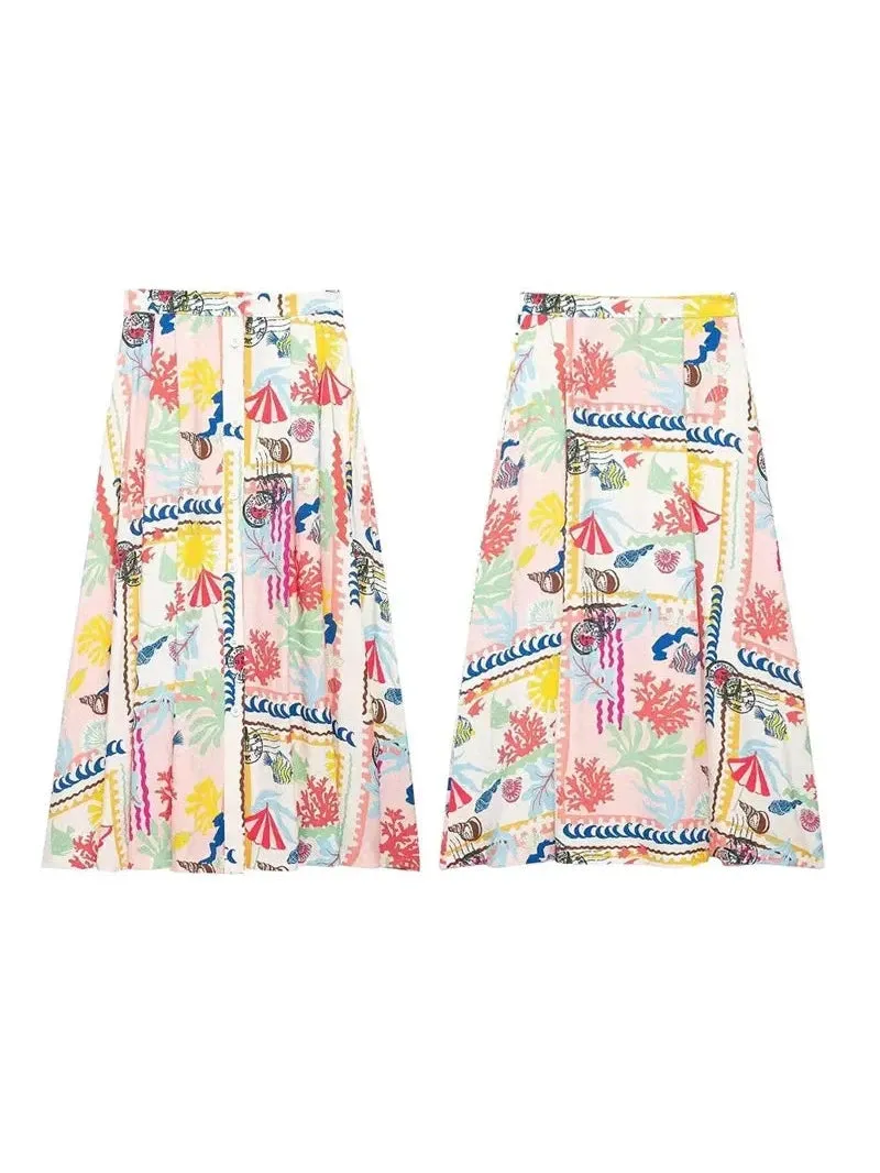 Aneri Halterneck Corset Top & Skirt Coord Set