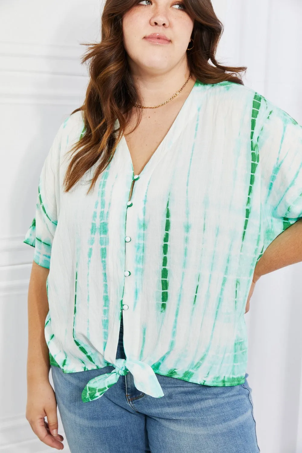 Beachy Keen Full Size Tie-Dye Top