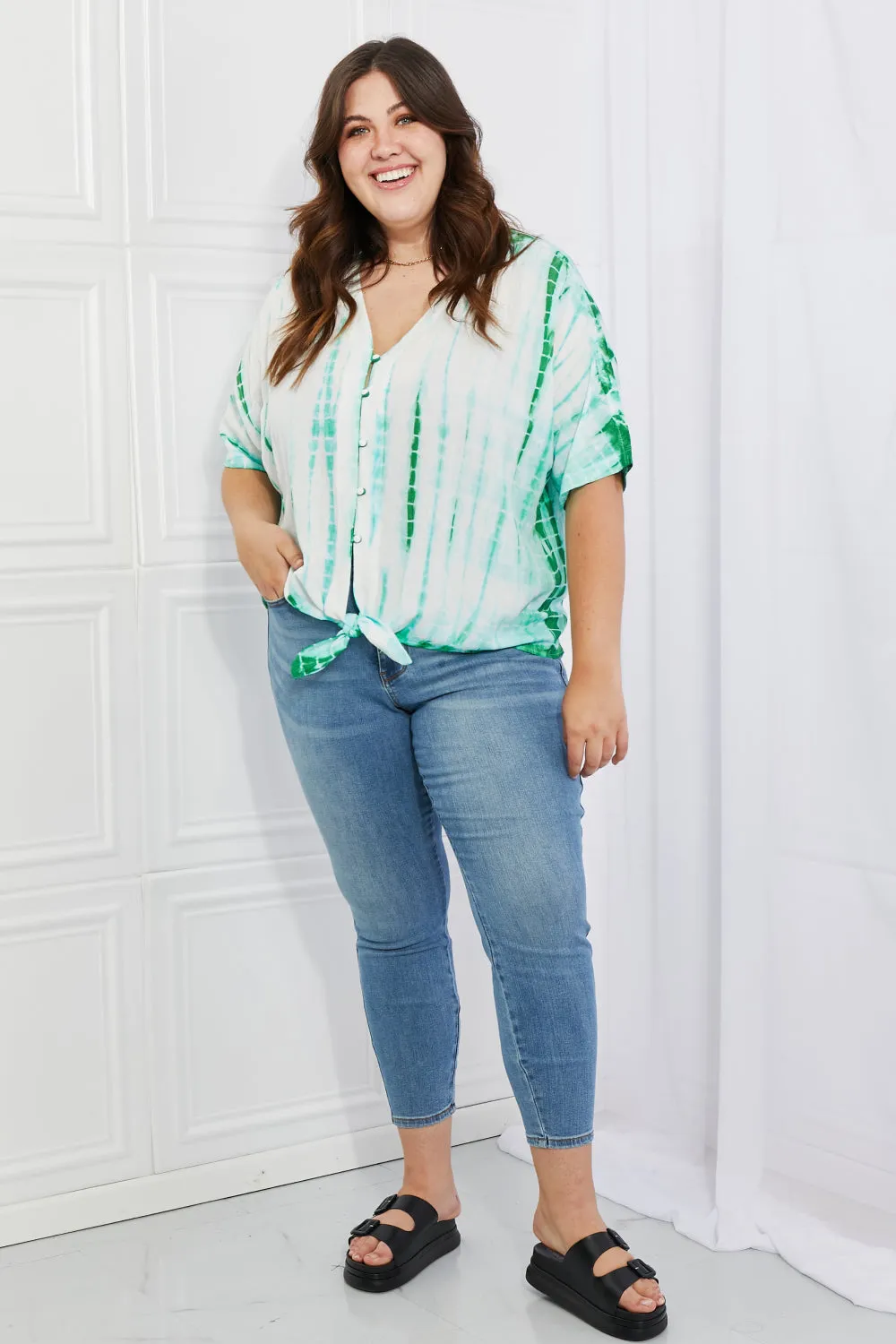 Beachy Keen Full Size Tie-Dye Top