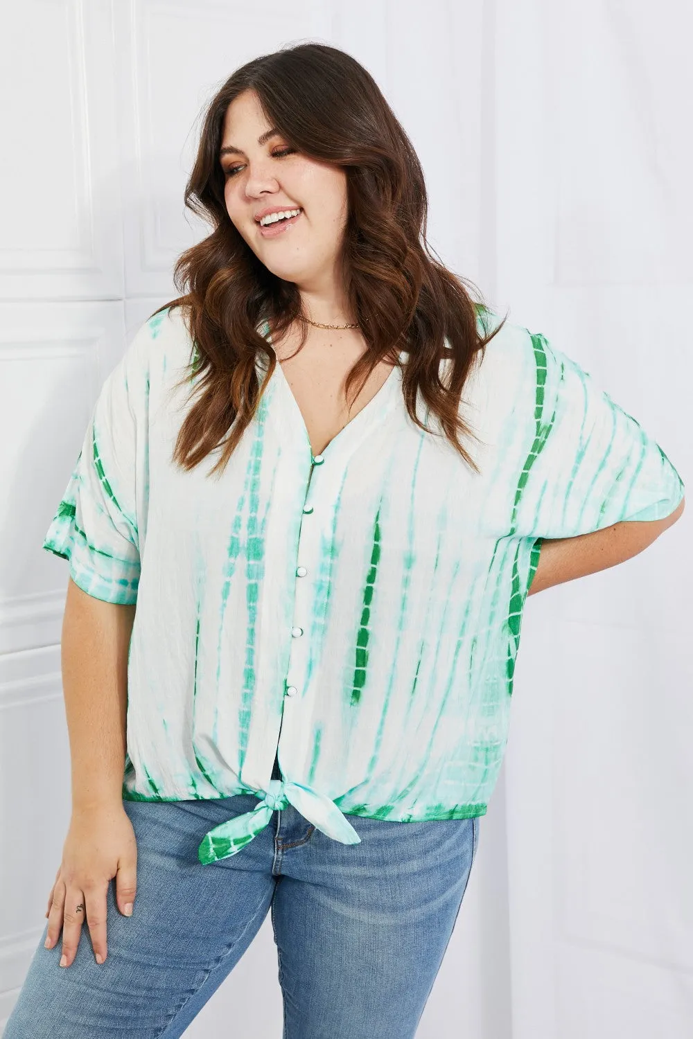 Beachy Keen Full Size Tie-Dye Top