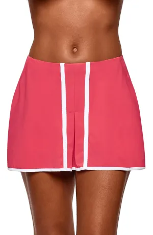 Box Pleated Tennis Skirt Geranium