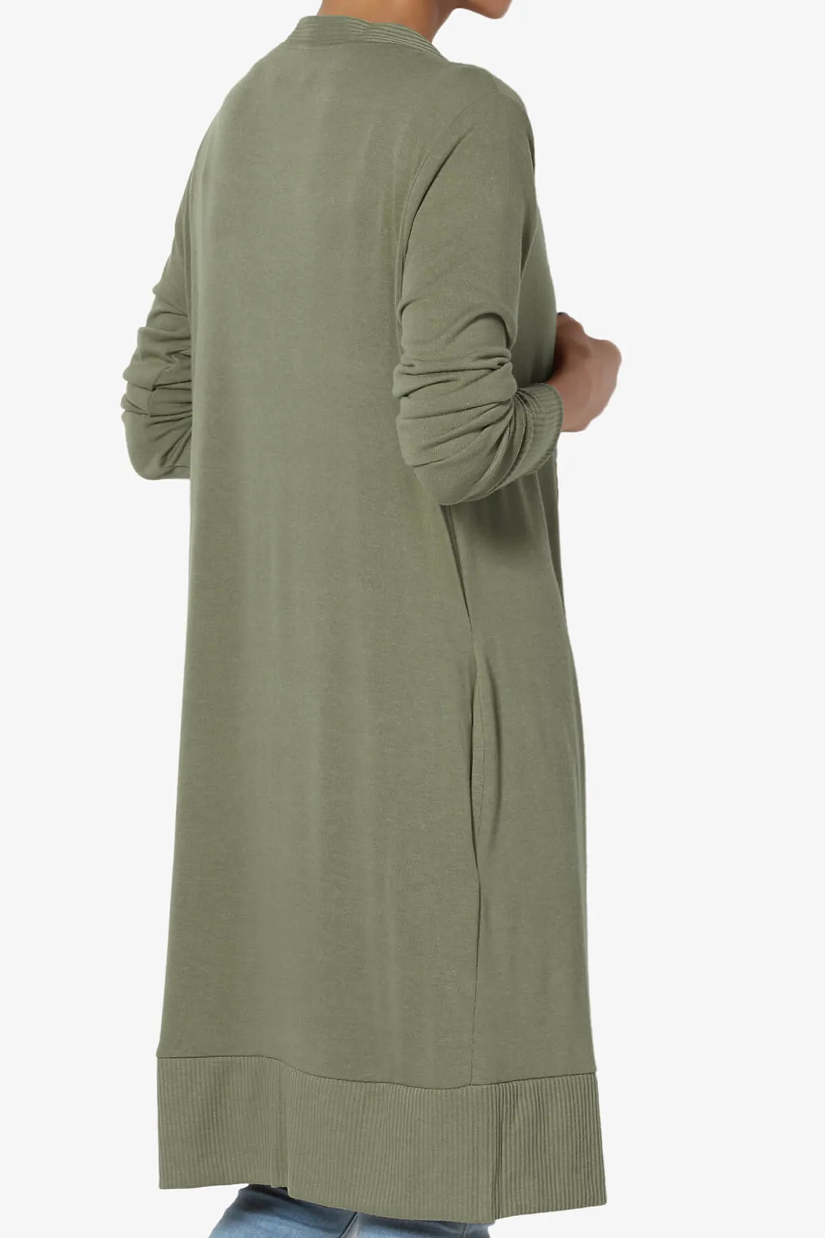 Braeden Snap Button Long Cardigan PLUS