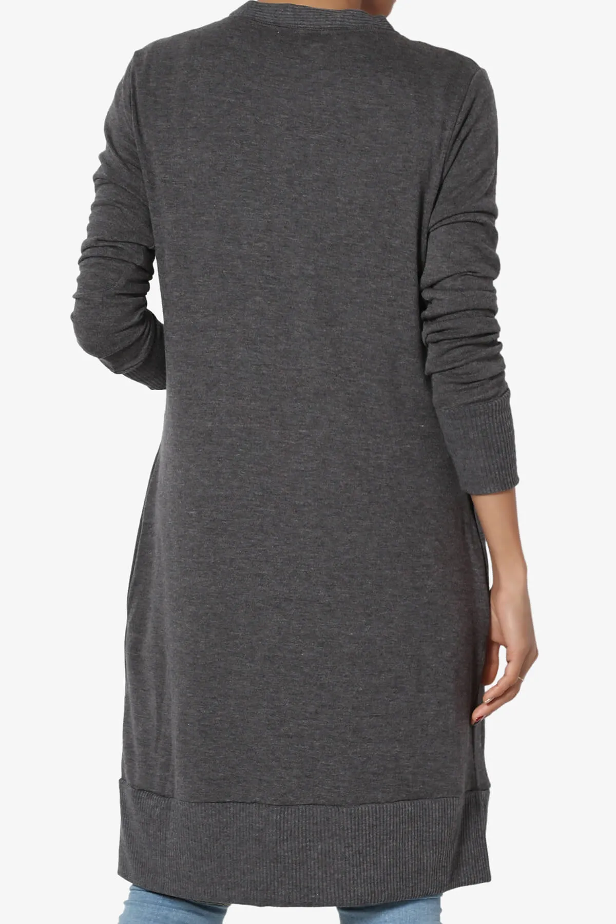 Braeden Snap Button Long Cardigan PLUS