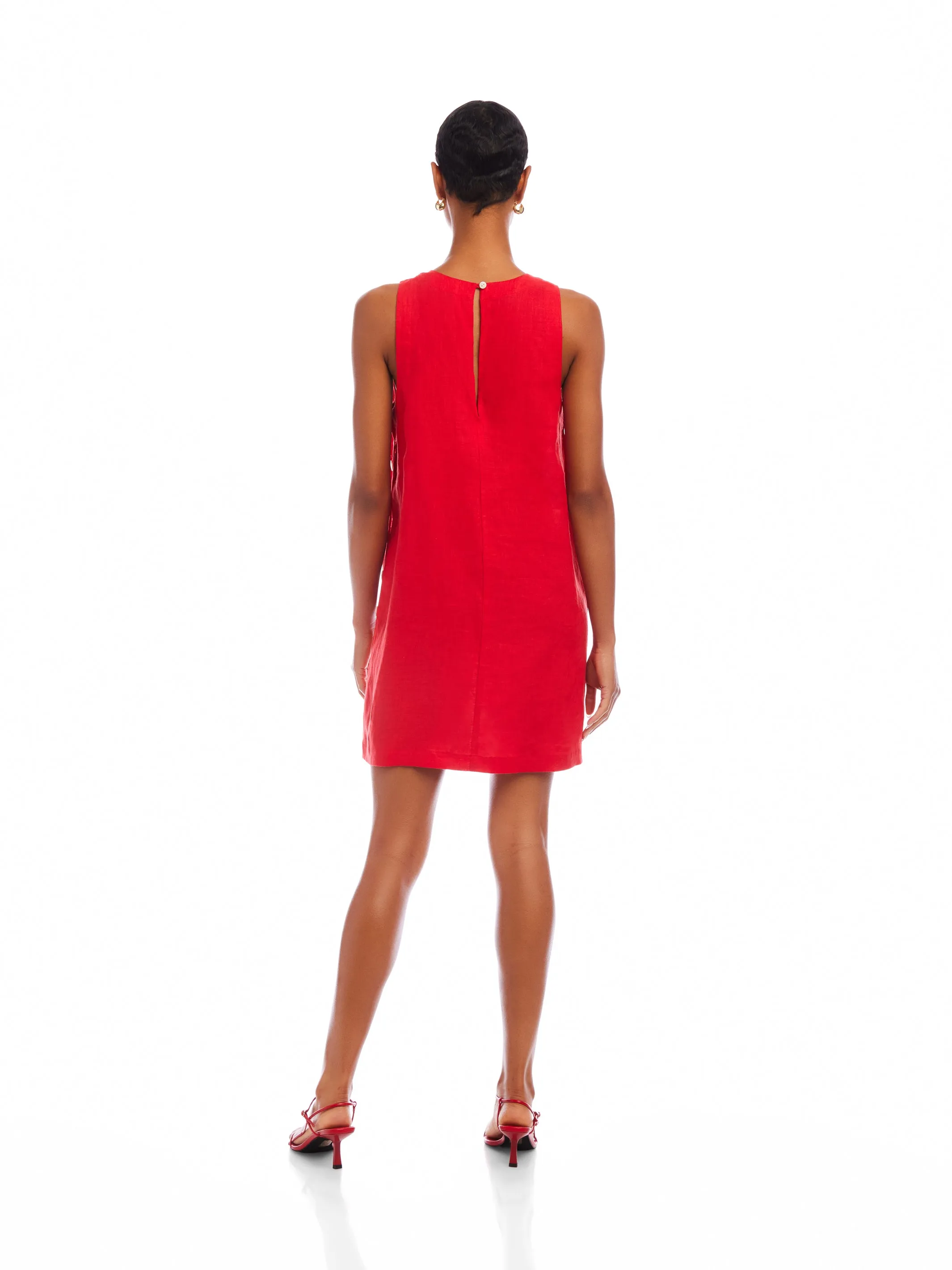 Clarice Side-Button Shift Dress