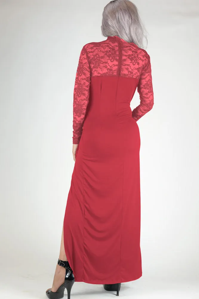 En Femme Stunning Lace Accent Gown