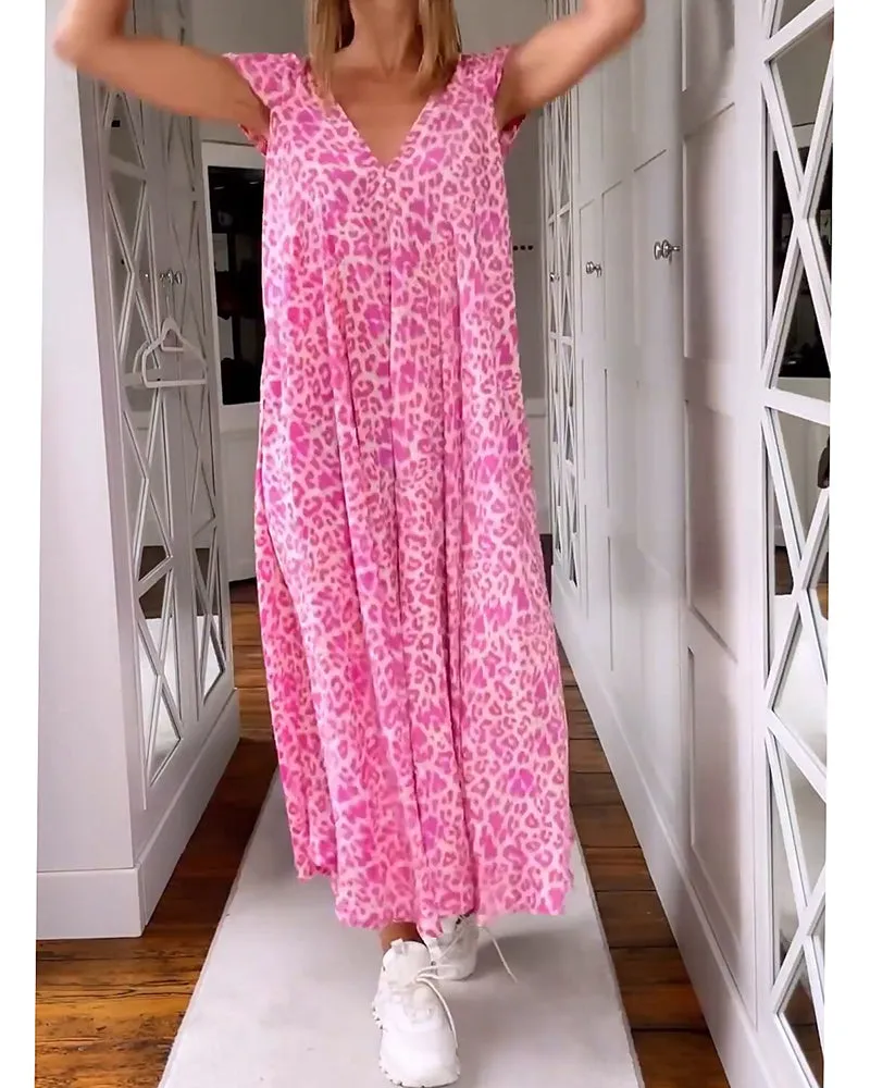 Fashion Canberra I Marina V-Neck Printed Long Dress