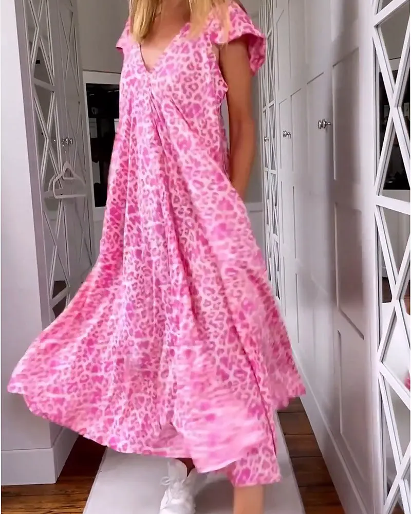 Fashion Canberra I Marina V-Neck Printed Long Dress