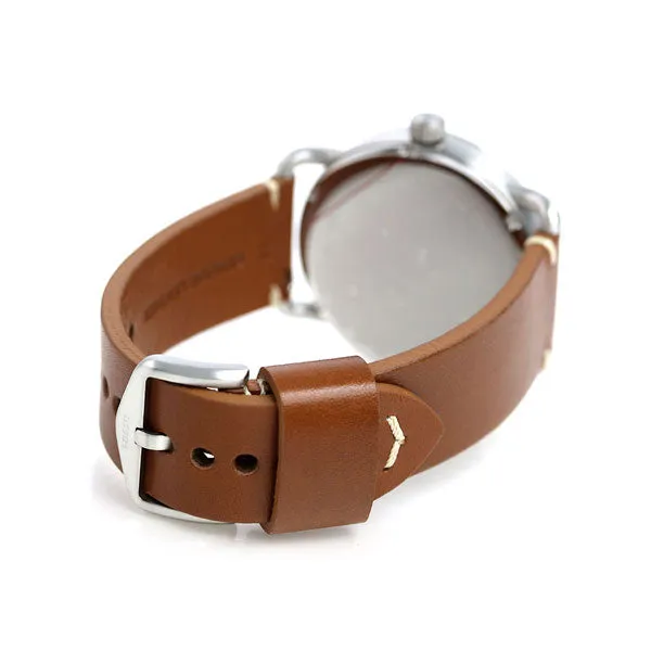 FOSSIL THE COMMUTER THREE-HAND DATE LIGHT BROWN LEATHER WATCH