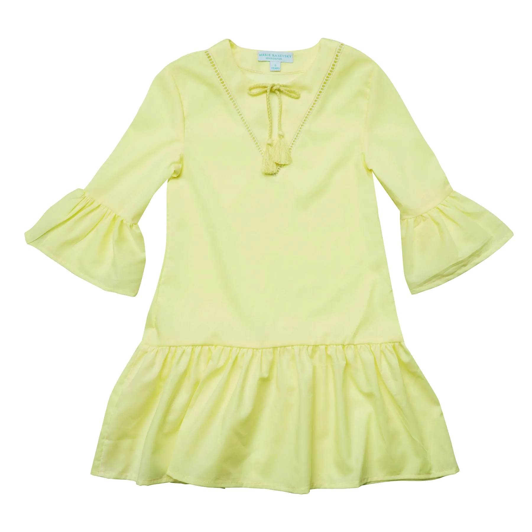 GIRL'S KAFTAN DRESS YELLOW