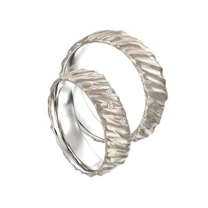 Gold Structured Rough Finish Wedding Band