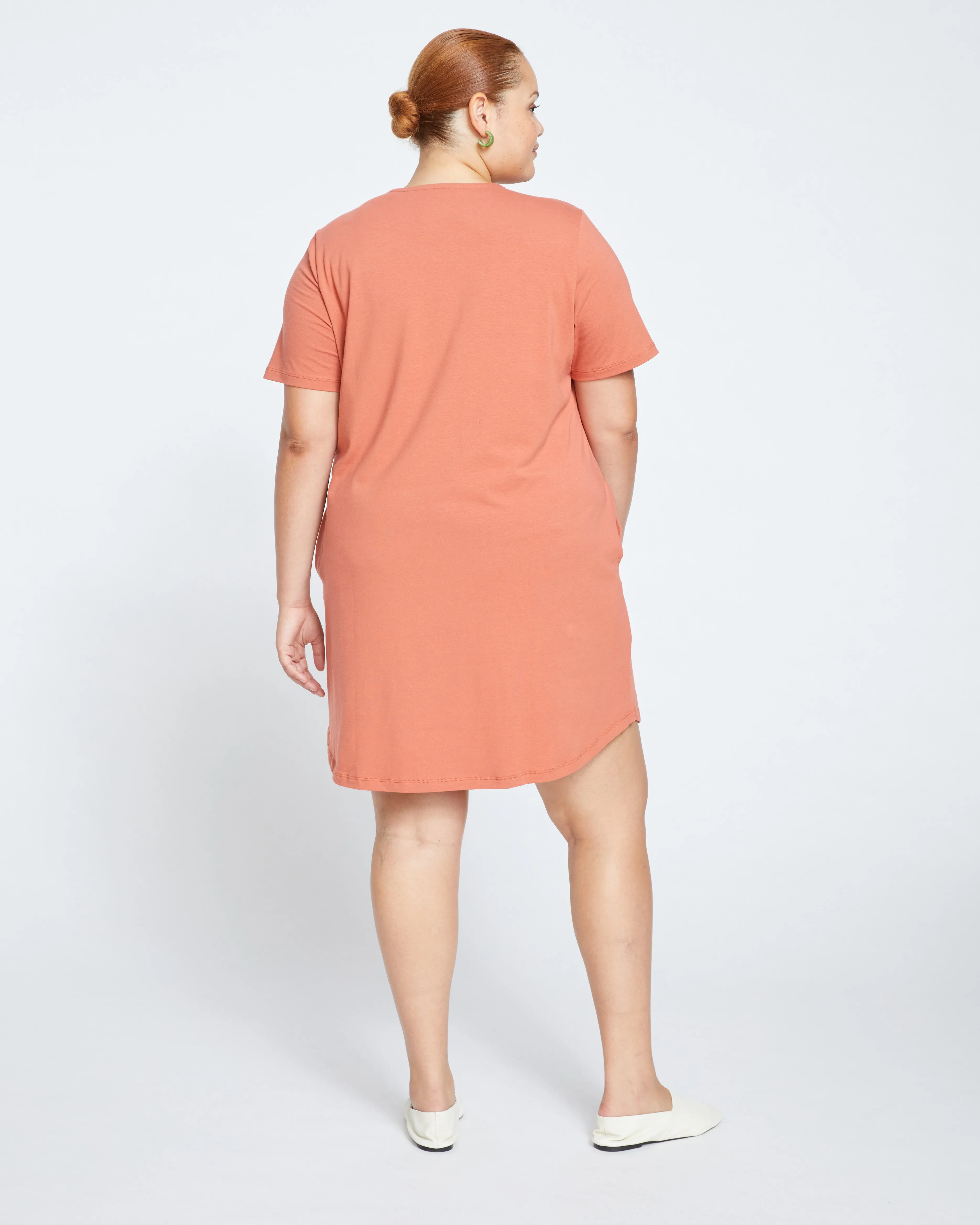 Halie T-Shirt Dress - Earthen Red