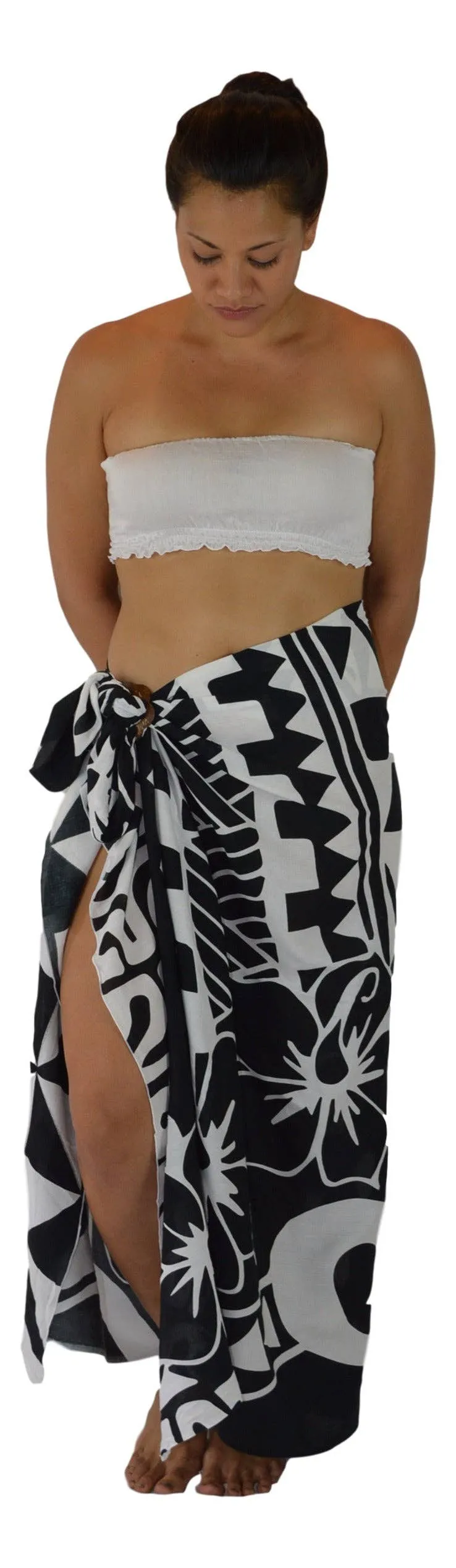 Hawaiian Tribal Hibiscus Sarong / Pareo