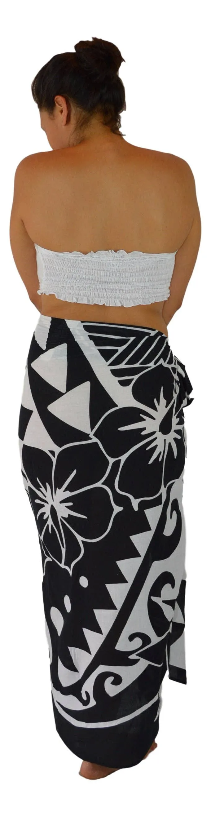Hawaiian Tribal Hibiscus Sarong / Pareo
