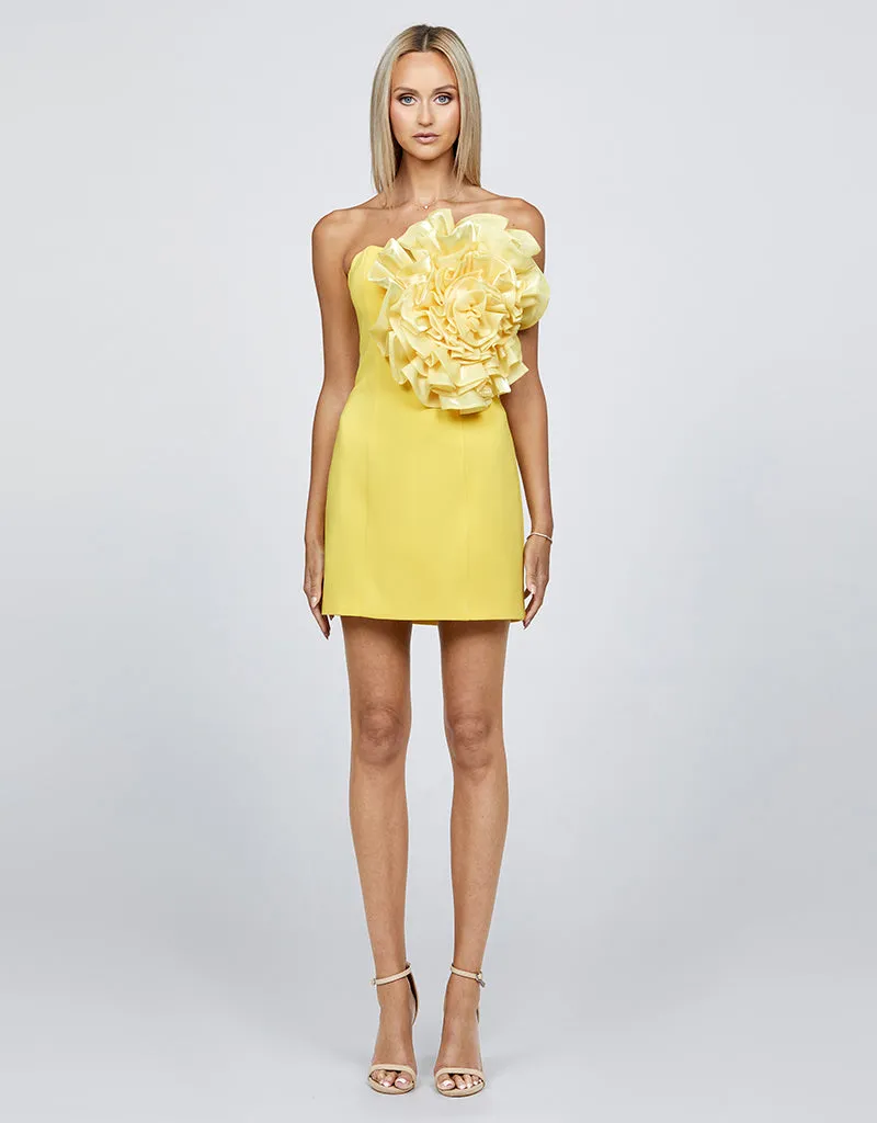 HELMAYA ONE SHOULDER ROSETTE MINI BL68D53S
