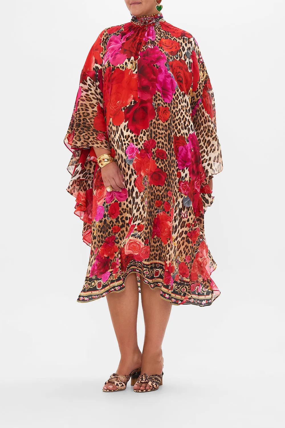 HIGH NECK RUFFLE KAFTAN HEART LIKE A WILDFLOWER