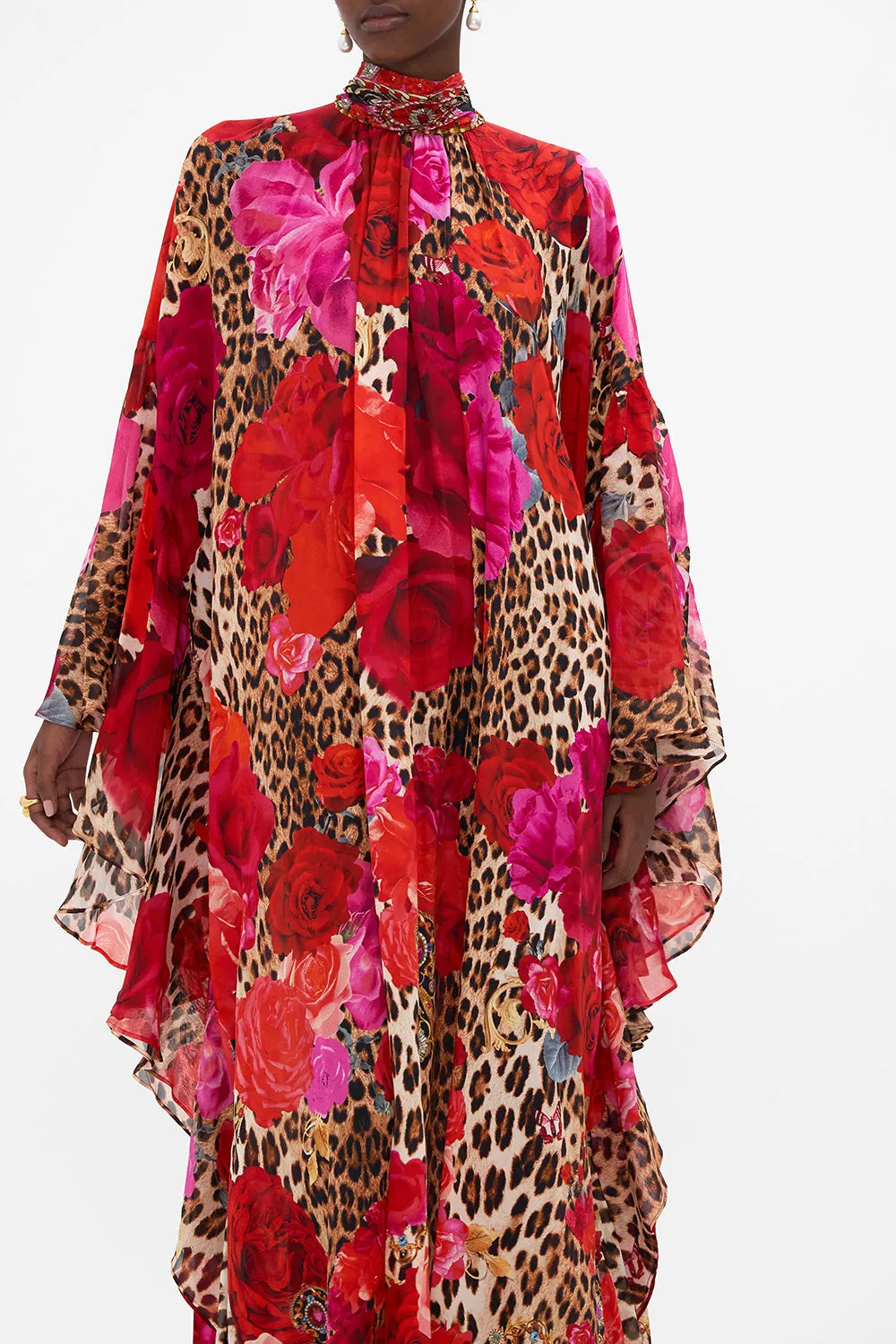 HIGH NECK RUFFLE KAFTAN HEART LIKE A WILDFLOWER