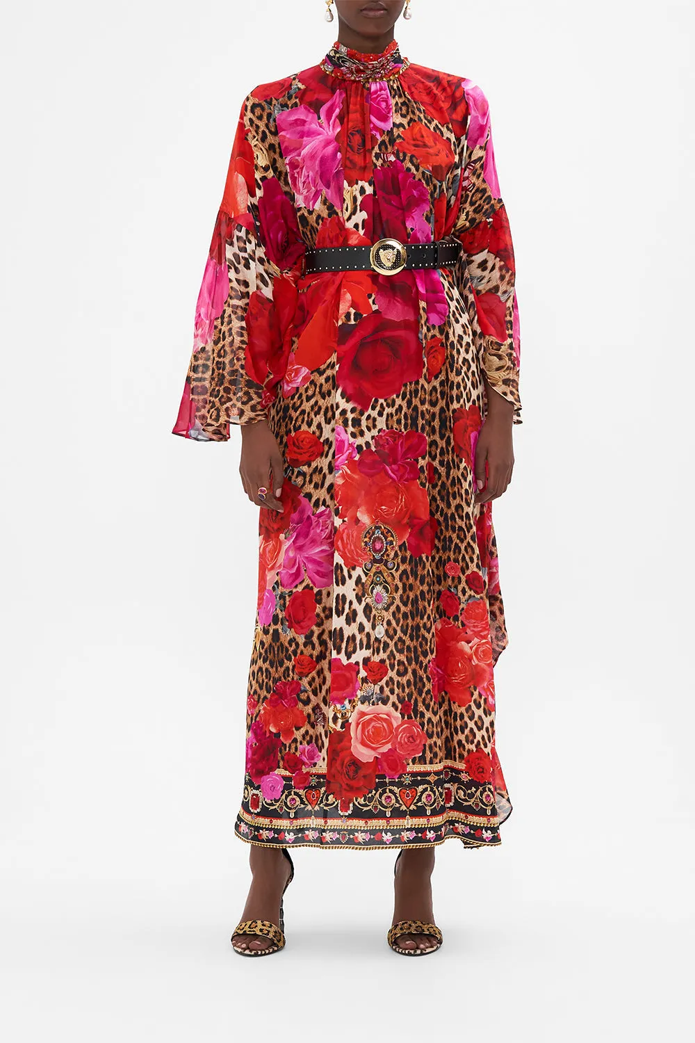 HIGH NECK RUFFLE KAFTAN HEART LIKE A WILDFLOWER