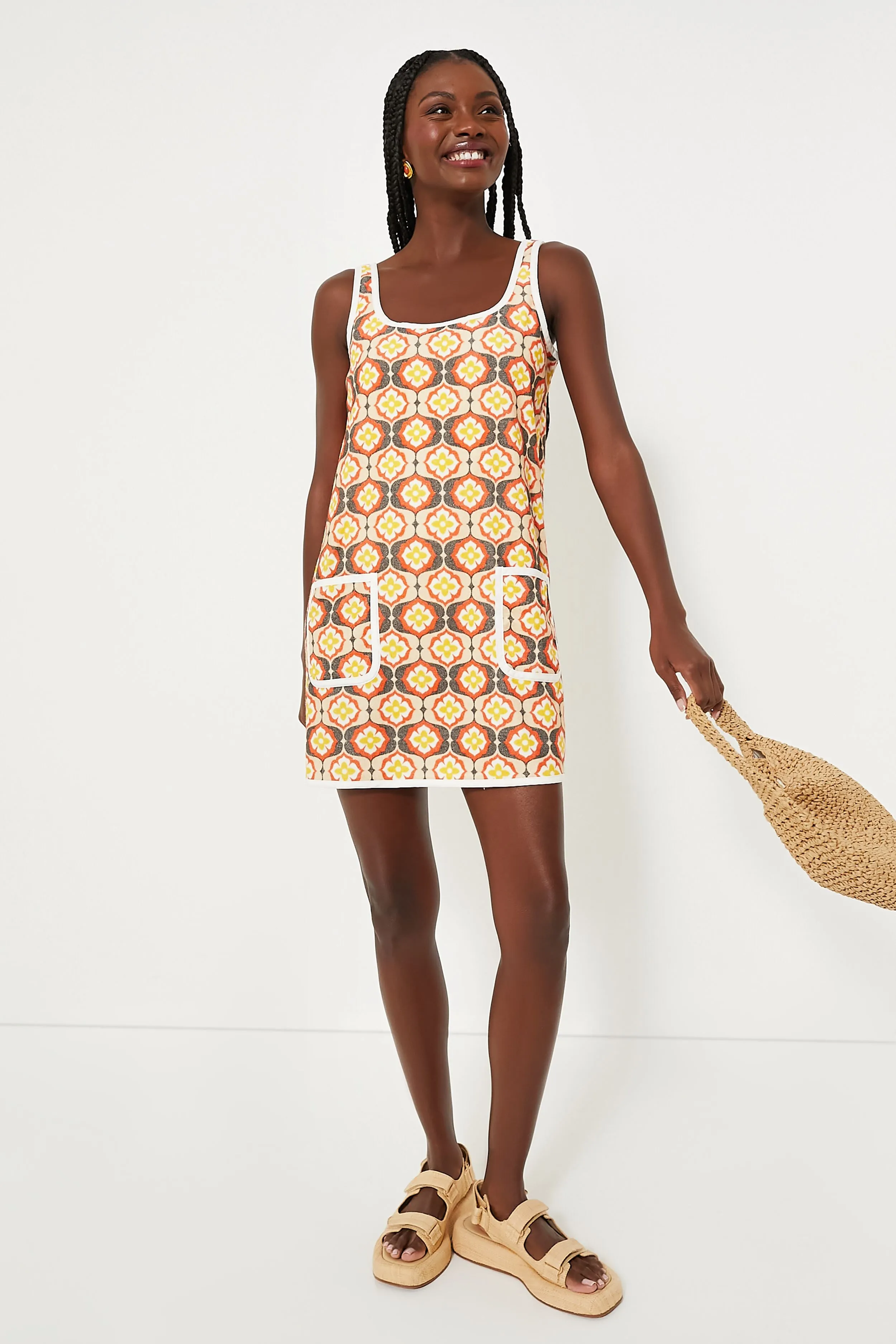 Honeycomb Bloom Mini Terry Dress Coverup