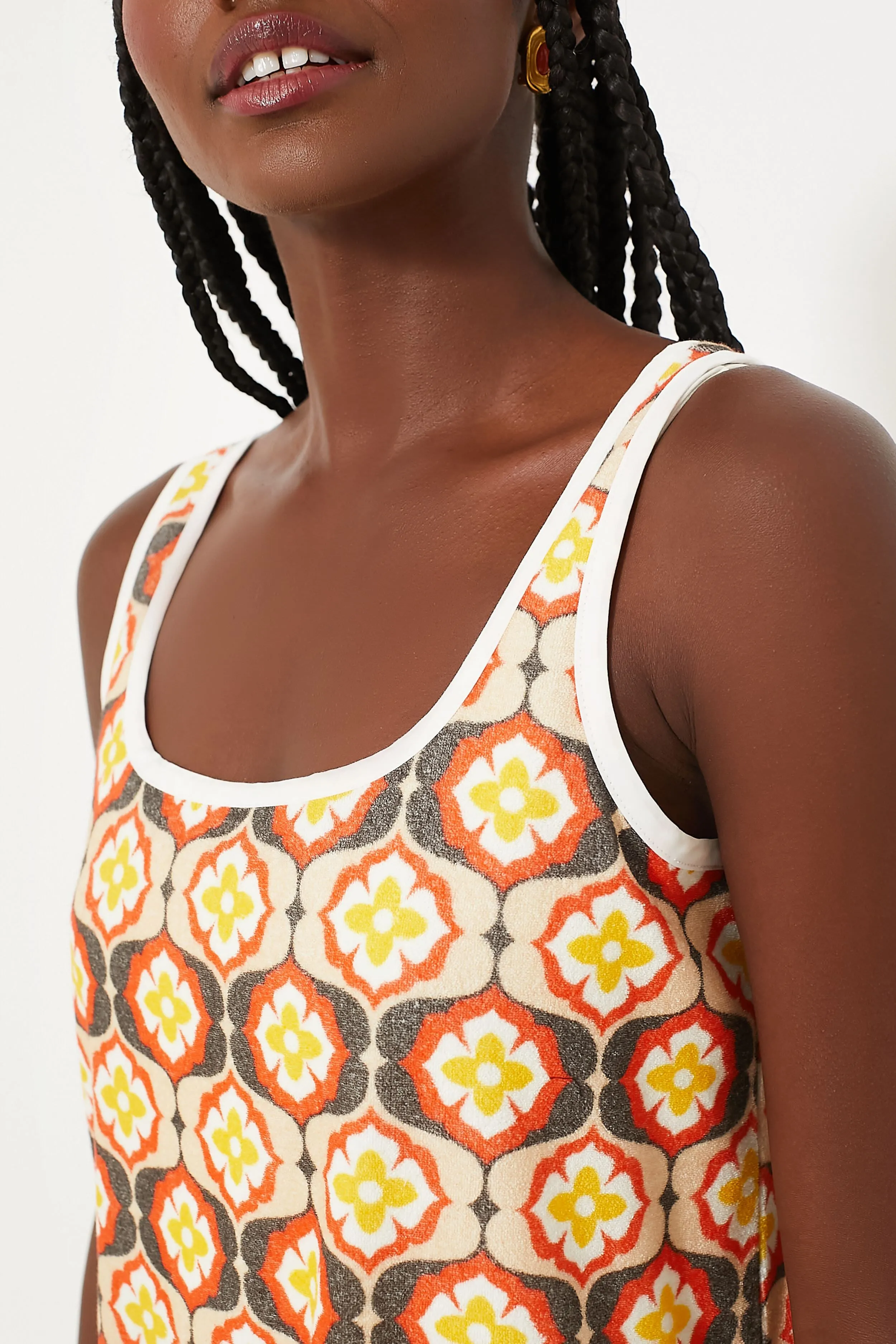 Honeycomb Bloom Mini Terry Dress Coverup