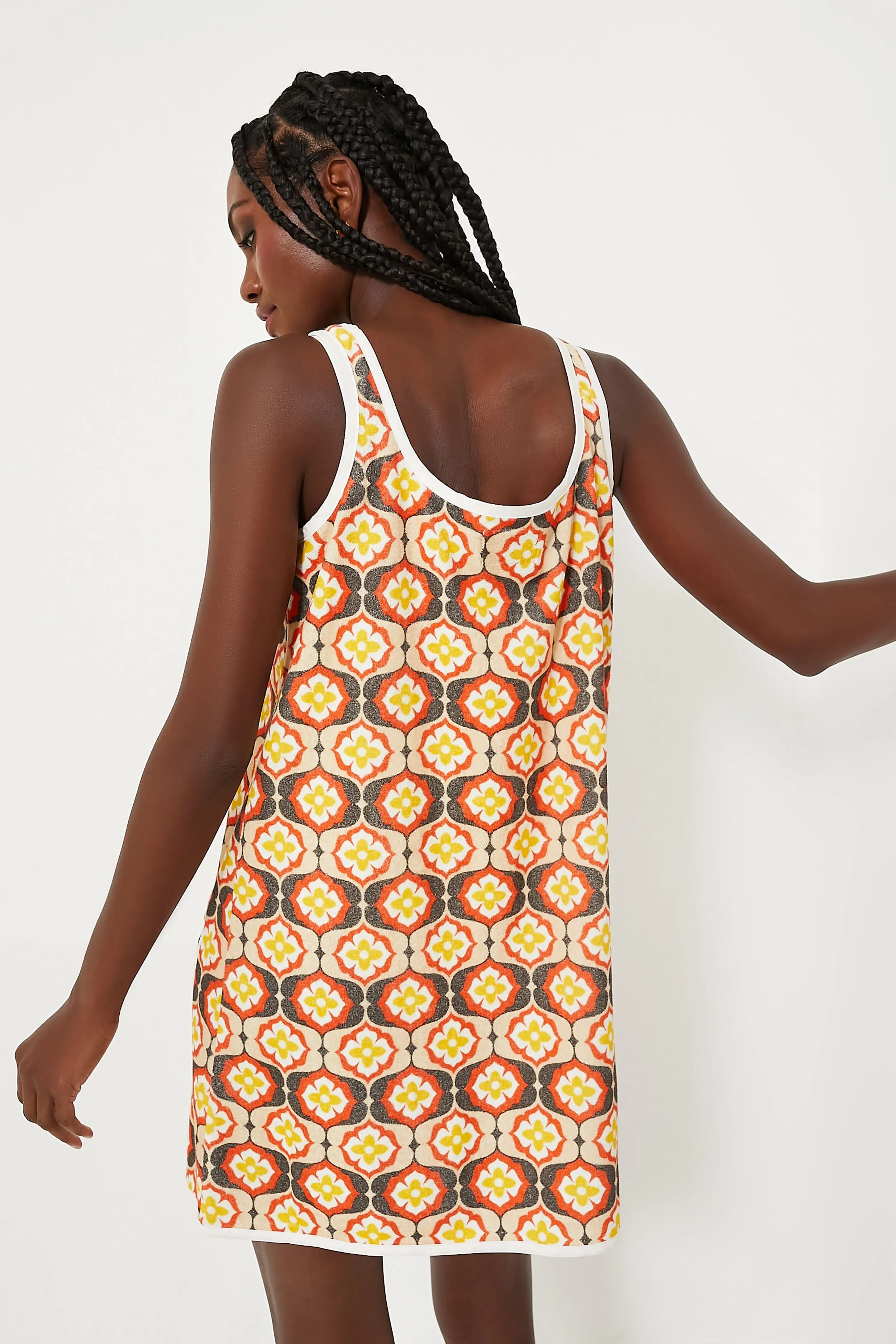 Honeycomb Bloom Mini Terry Dress Coverup