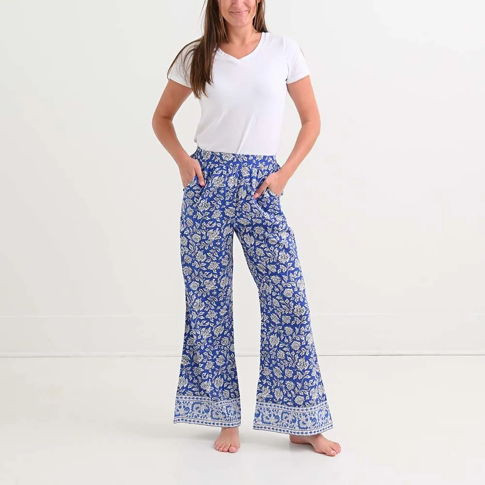 Jaipur Blooms Very Peri Beachy Pants