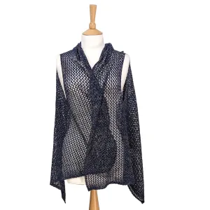 Knit Sleeveless Jacket - Midnight Blue (65x160cm)