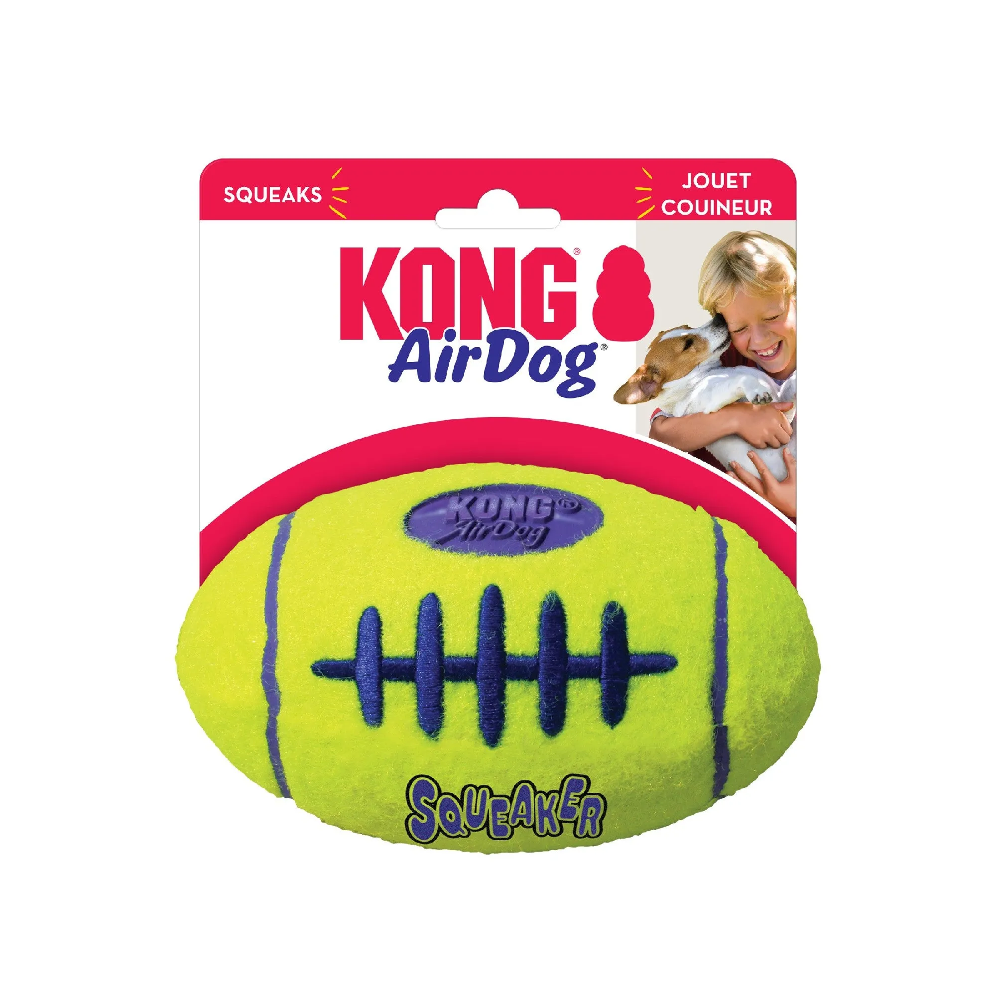 KONG AIRDOG SQUEAKER FOOTBALL LG