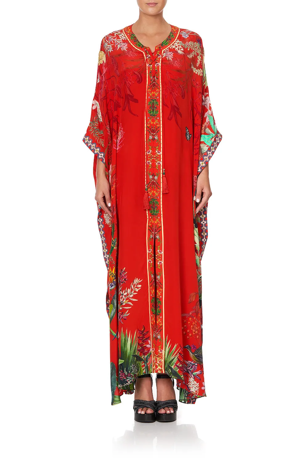 LONG LACE UP KAFTAN WITH EYELETS FARAWAY TREE