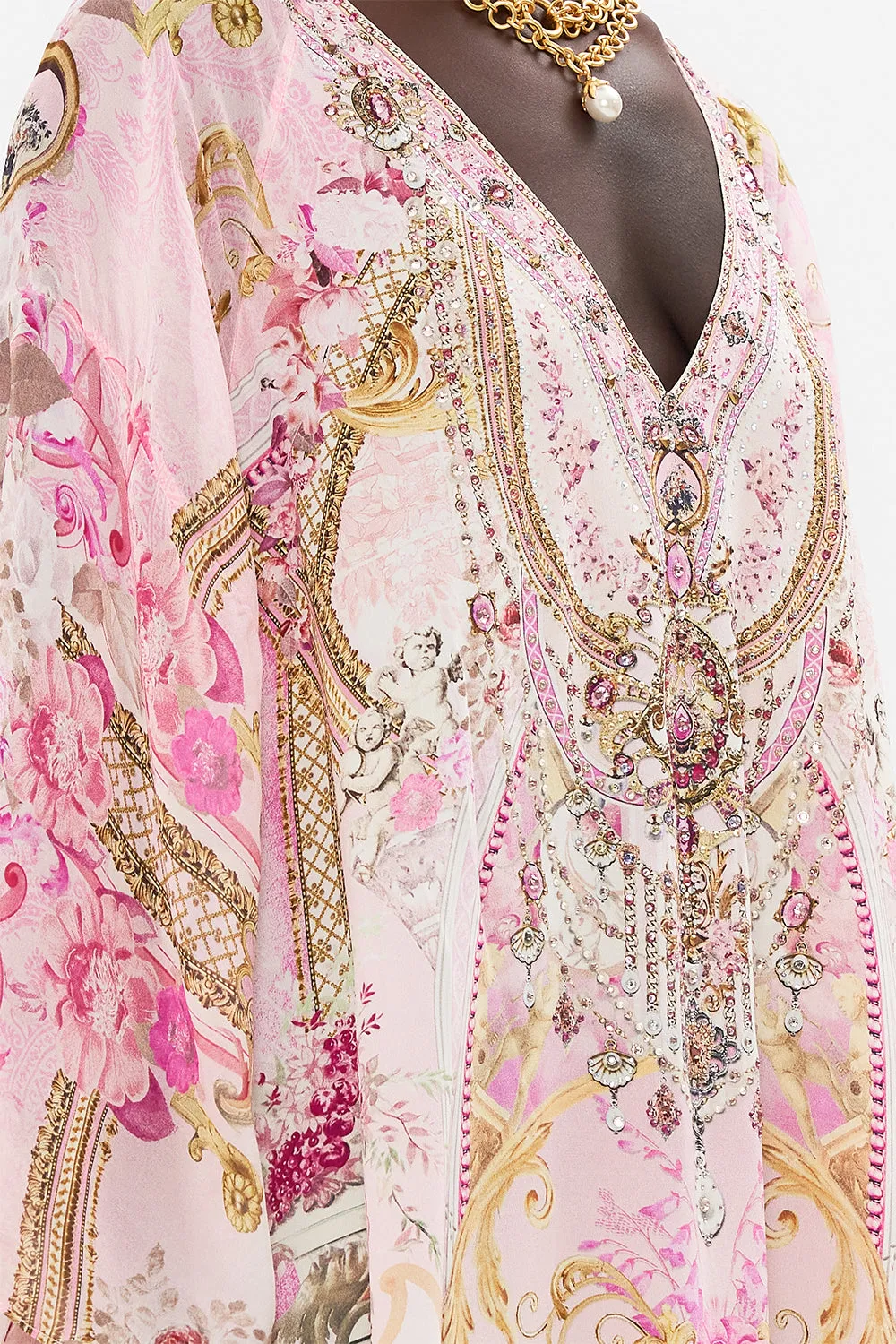 LONG RAGLAN SLEEVE FLARED KAFTAN FRESCO FAIRYTALE