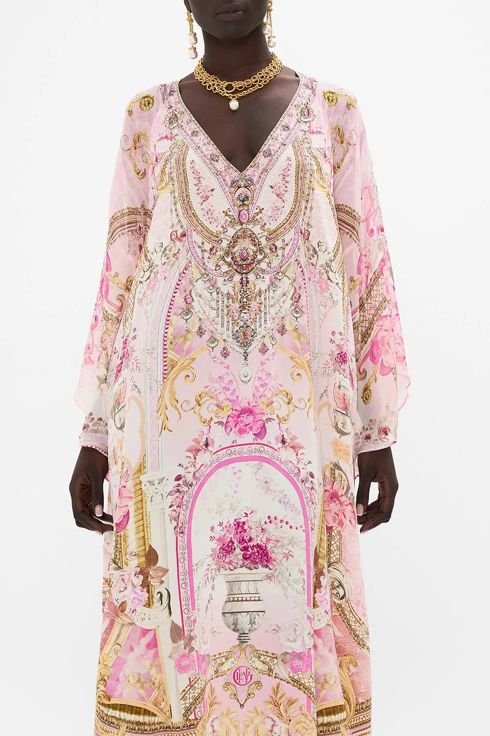 LONG RAGLAN SLEEVE FLARED KAFTAN FRESCO FAIRYTALE