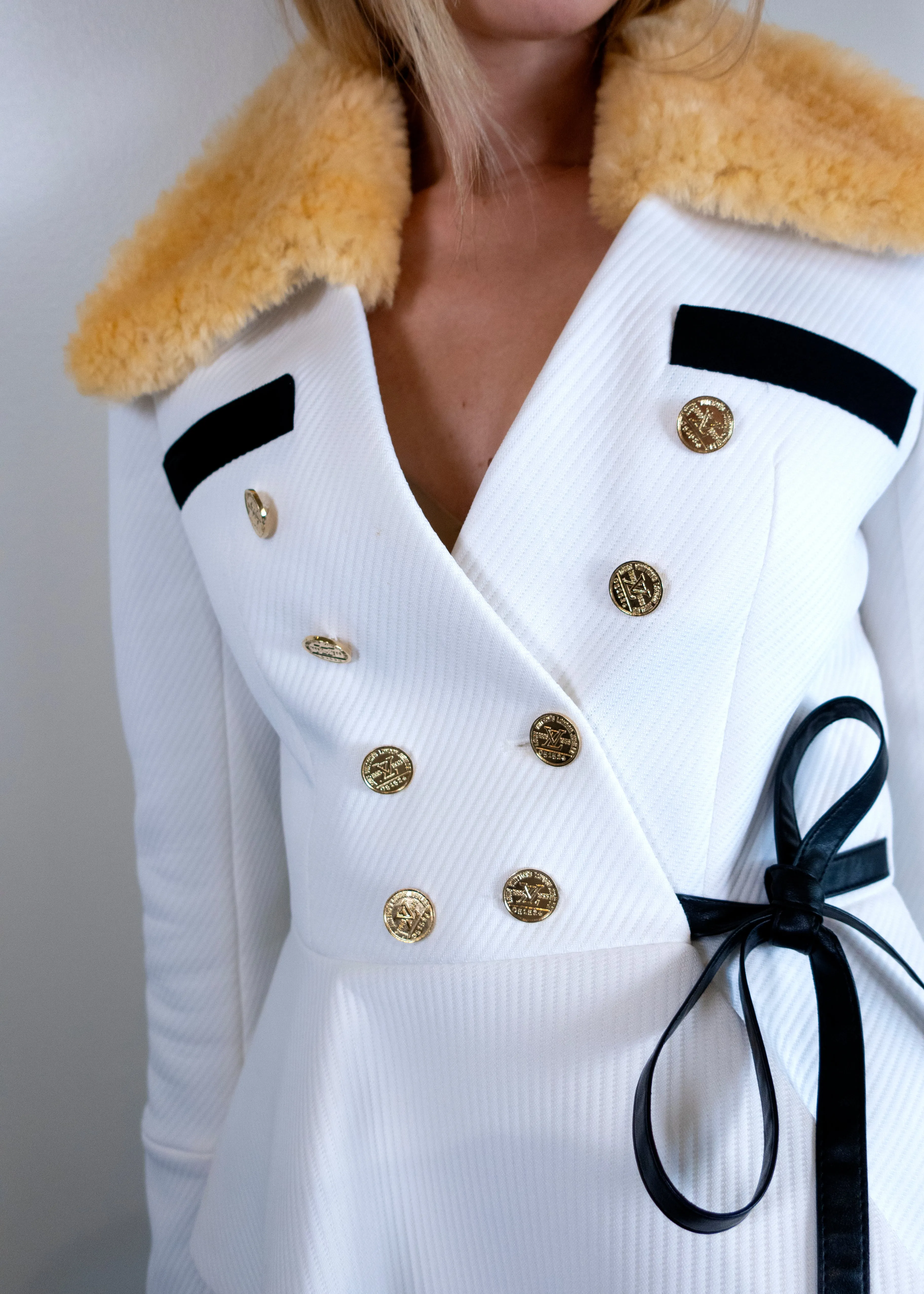 Louis Vuitton Double Breasted Belted Jacket