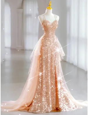 Luolandi A-Line Party Dresses Party Dress Party Wear Floor Length Sleeveless Sweetheart Tulle
