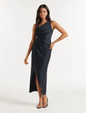 Melissa One Shoulder Satin Dress
