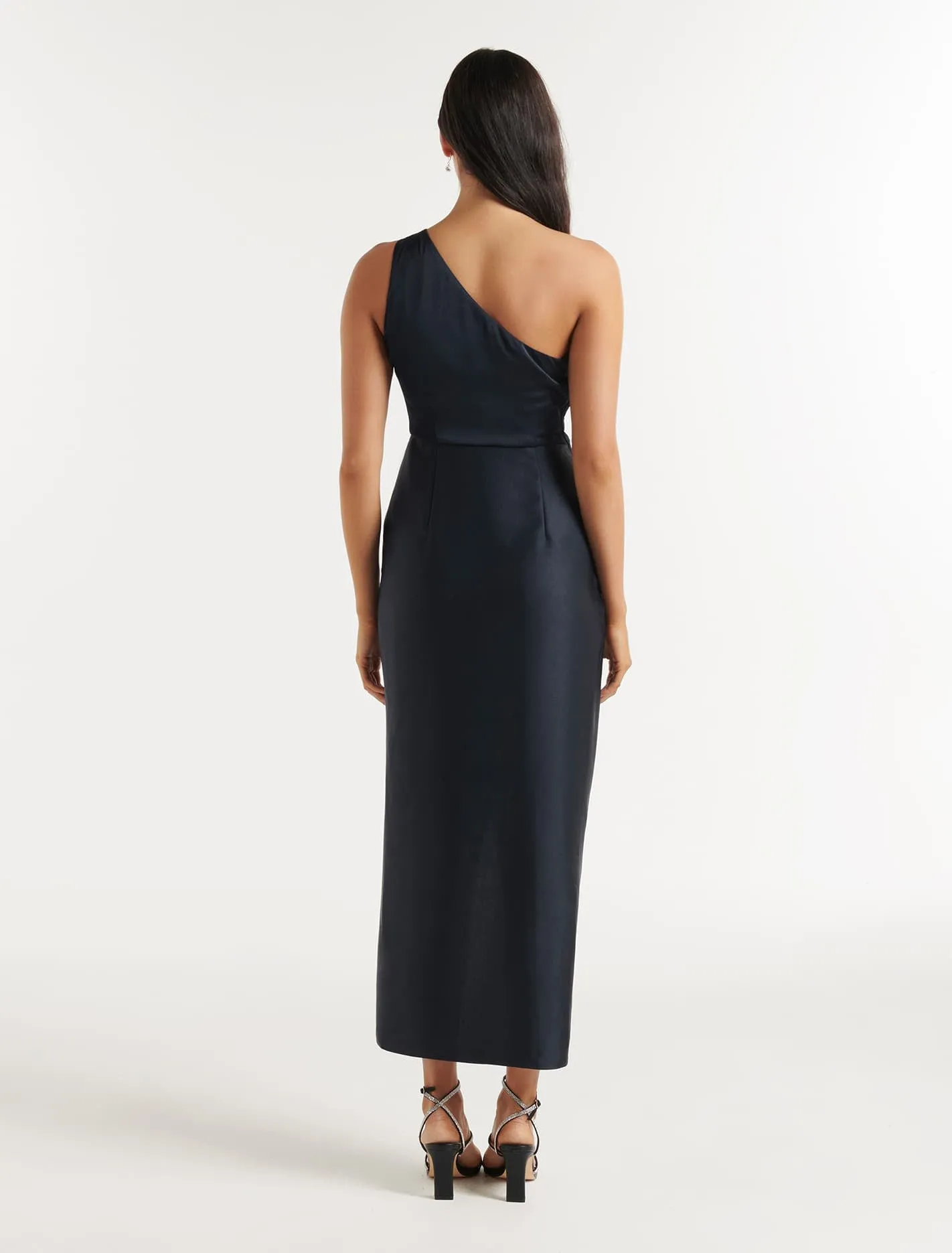 Melissa One Shoulder Satin Dress