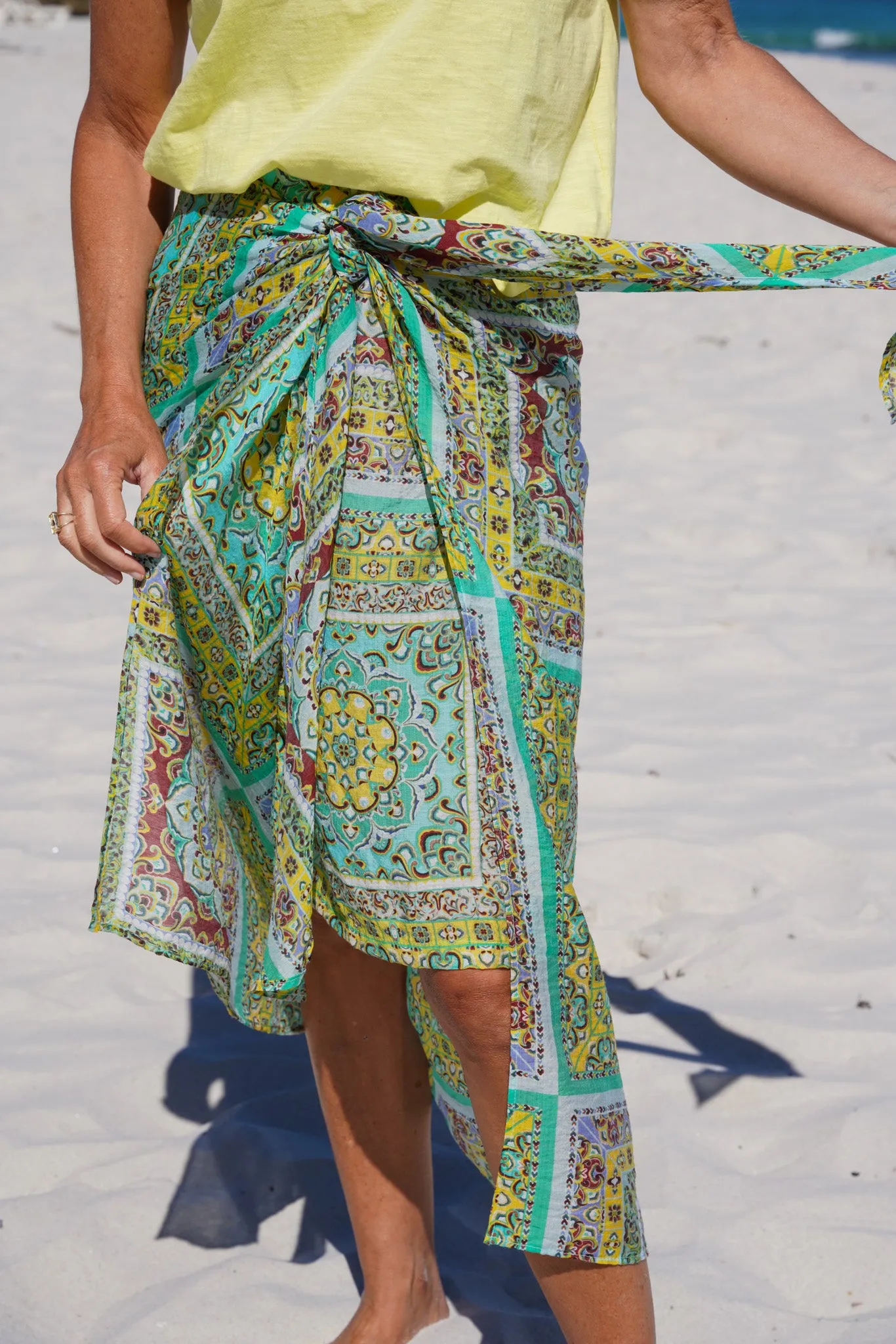 Multi Print Sarong Skirt