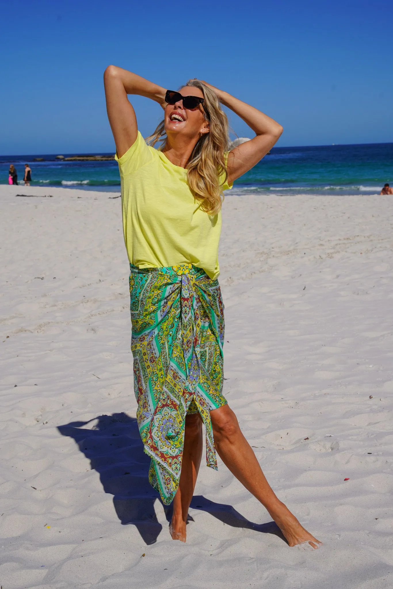 Multi Print Sarong Skirt
