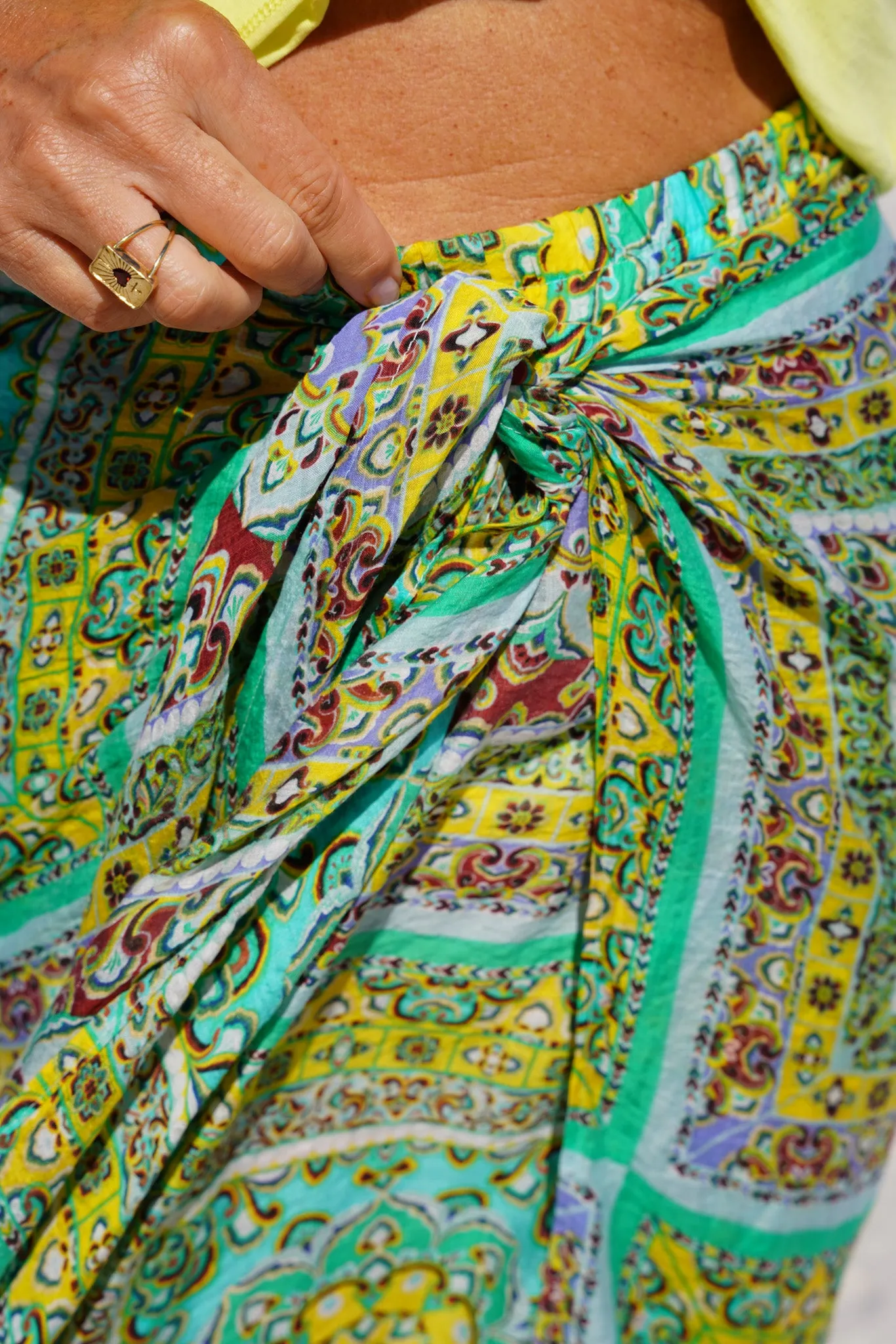 Multi Print Sarong Skirt