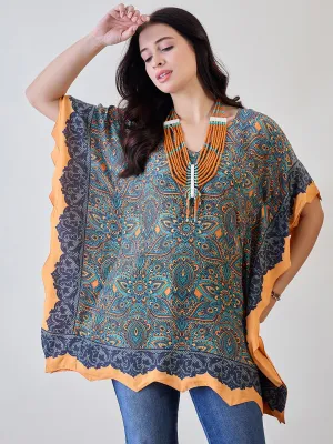 Multicolor Kaleido Kaftan Top