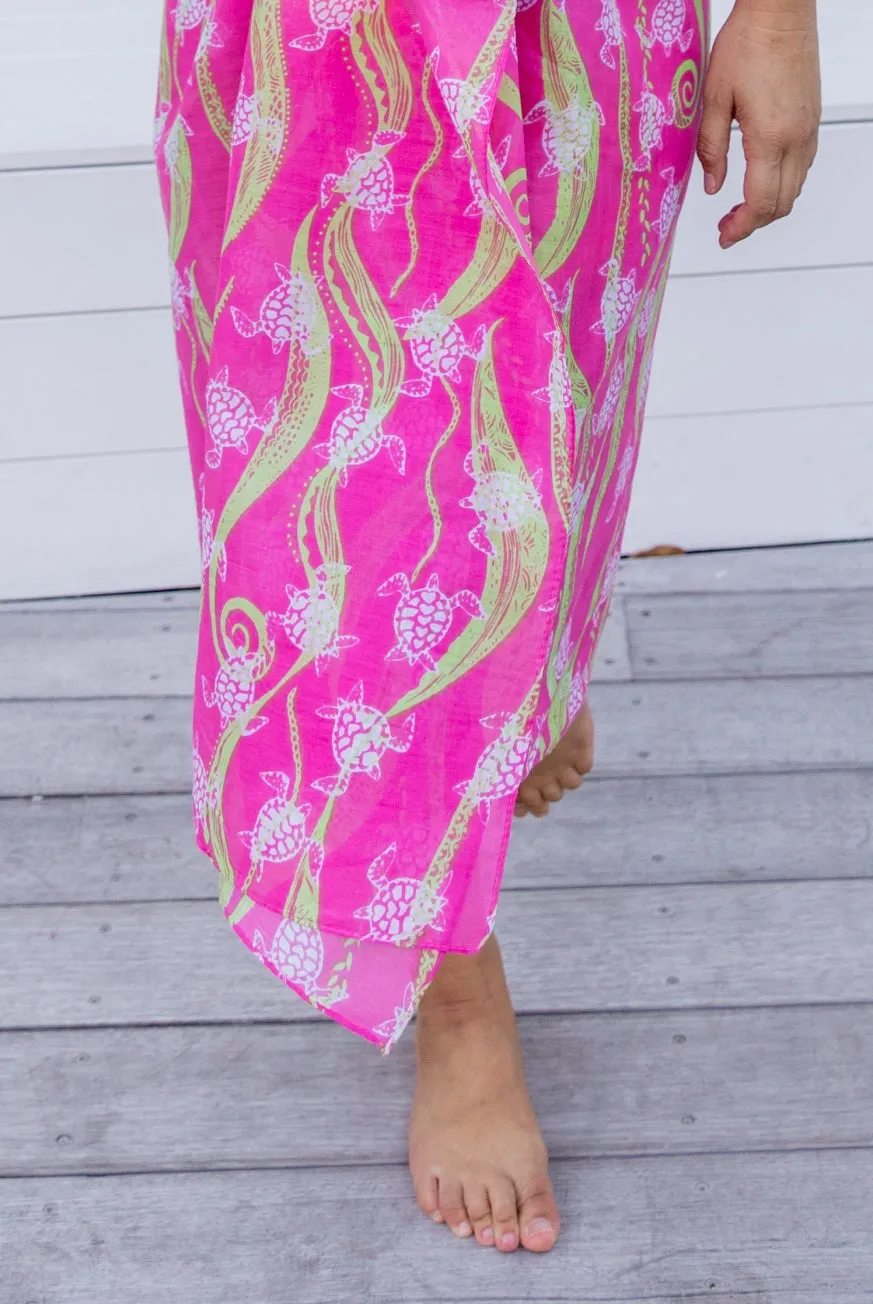 New Turtle Printed Cotton Sarong Pareo