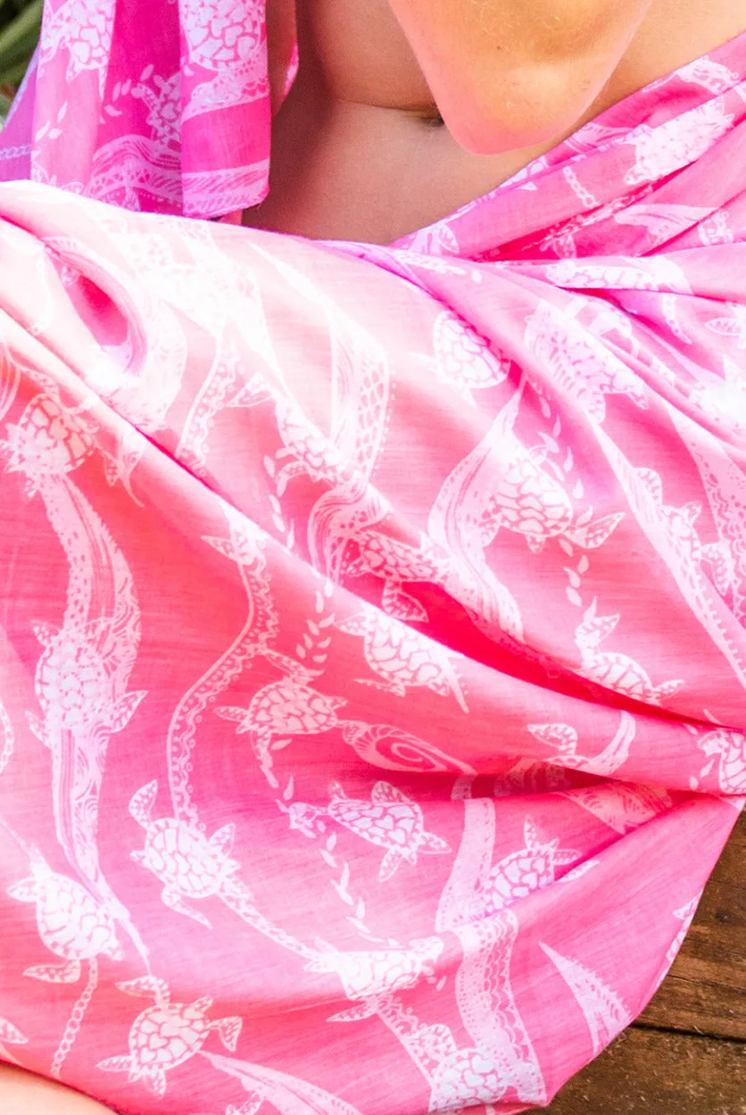 New Turtle Printed Cotton Sarong Pareo