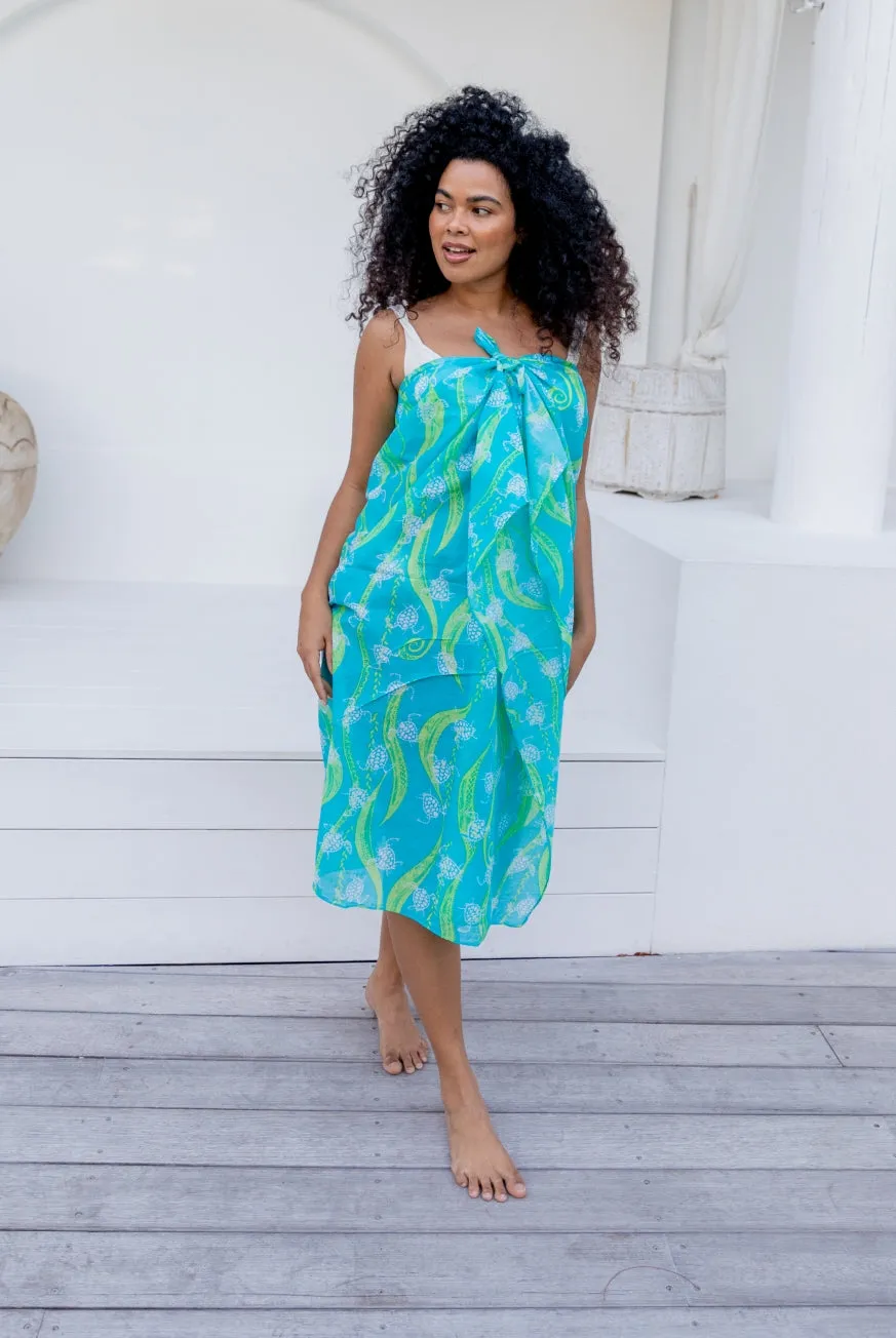 New Turtle Printed Cotton Sarong Pareo