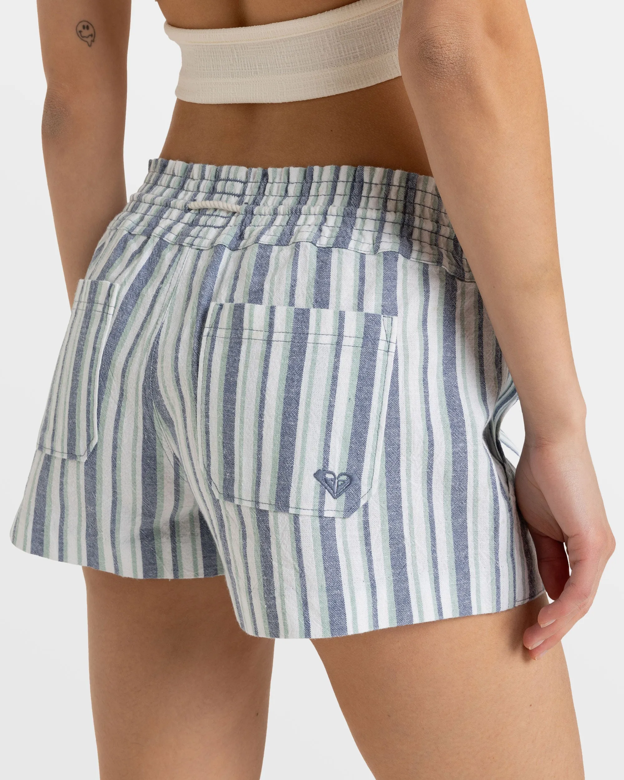Oceanside Beach Shorts - Bijou Blue Bahia Stripe