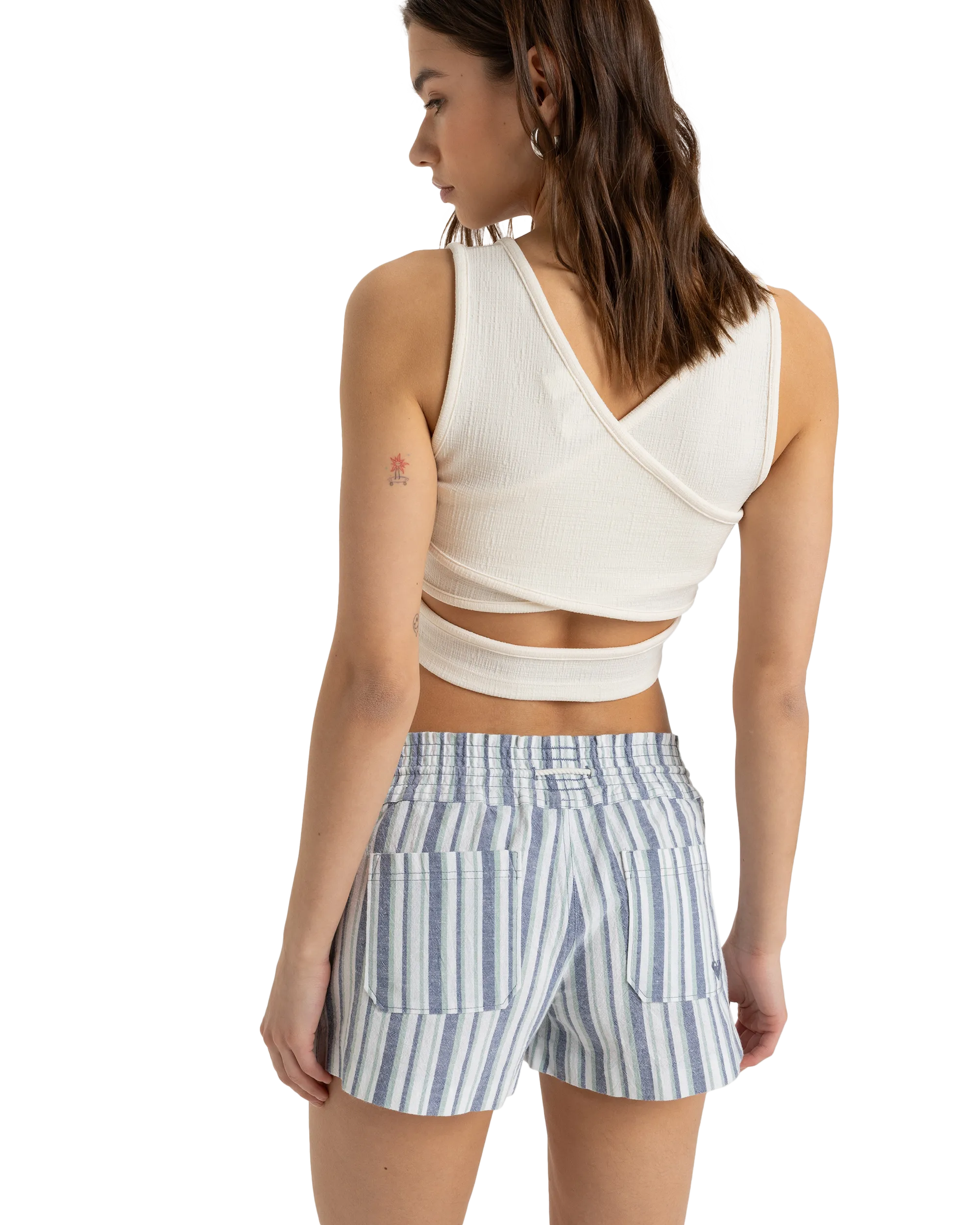 Oceanside Beach Shorts - Bijou Blue Bahia Stripe
