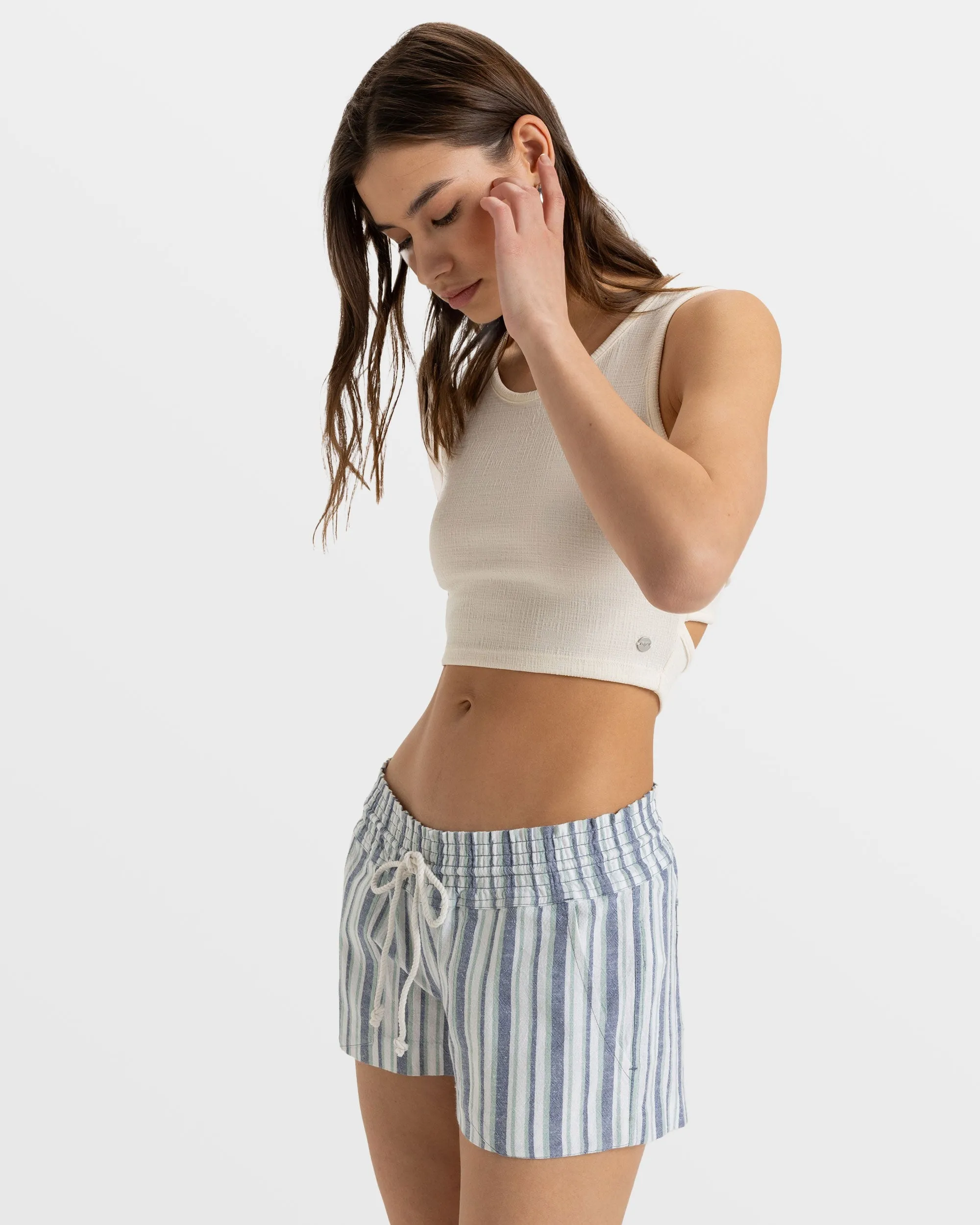 Oceanside Beach Shorts - Bijou Blue Bahia Stripe