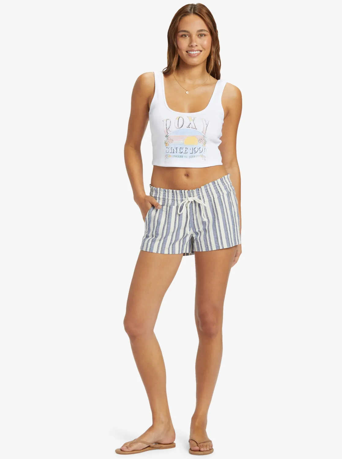 Oceanside Shorts - Bijou Silk Caye Stripe
