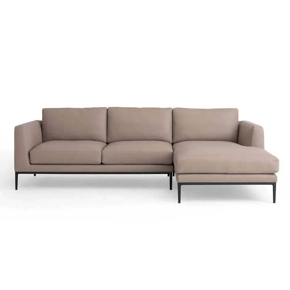 Oma 2-Piece Leather Sectional Sofa with Chaise