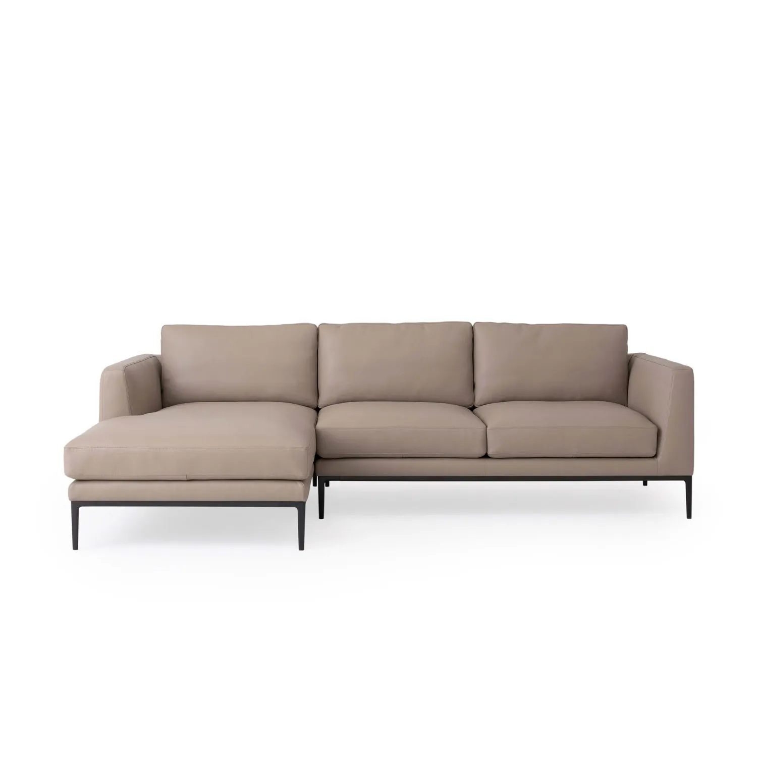 Oma 2-Piece Leather Sectional Sofa with Chaise