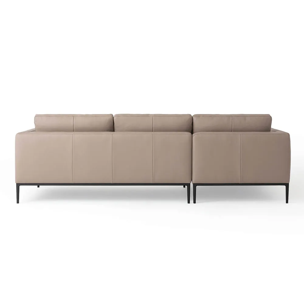 Oma 2-Piece Leather Sectional Sofa with Chaise