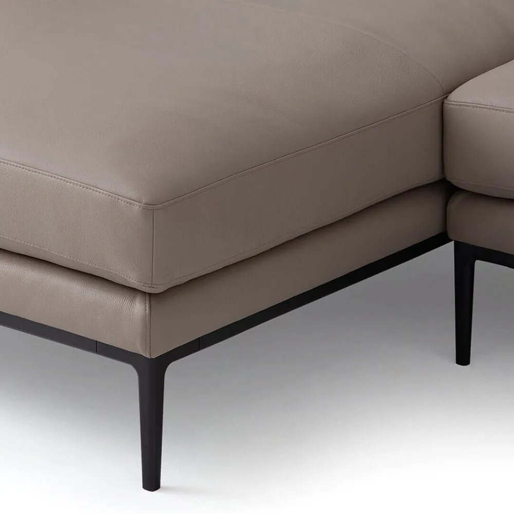 Oma 2-Piece Leather Sectional Sofa with Chaise