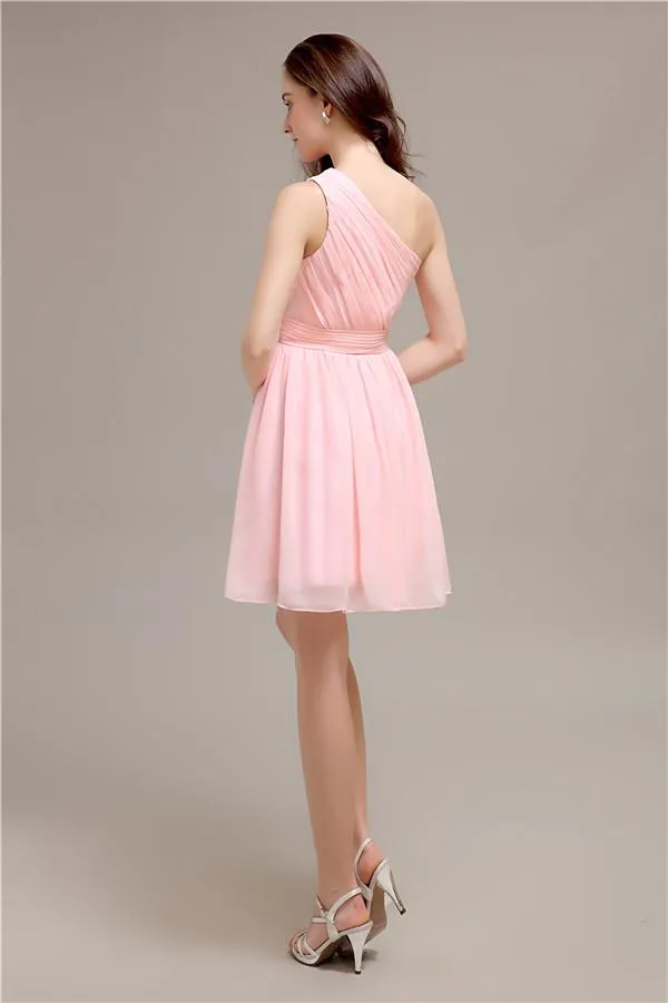 One Shoulder Short A-Line Bridesmaid Dresses
